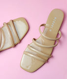 Ellora Nude Flat Sandal for women