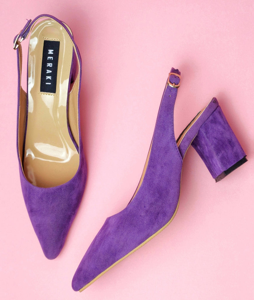 Emelia Purple Block heel for women