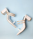 Aaliyah White Embellished heel for women