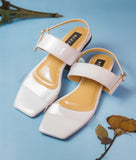 Megan White- Flat sandals for women