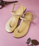 Kiara Nude- Flat sandals for women
