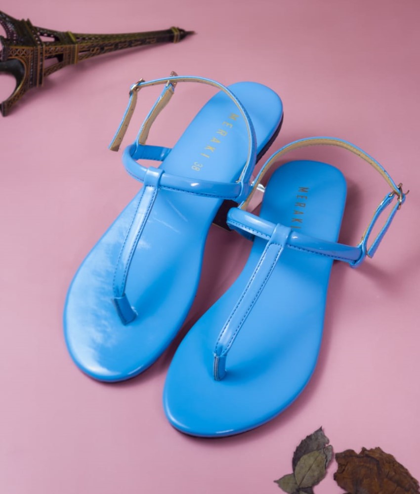 Kiara Blue- Flat sandals for women