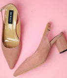 Emelia Peach Block heel for women