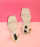 Isabelle Pearled Ivory Semi heel for women