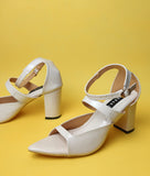 Matilda Pearled Ivory High Heel for women