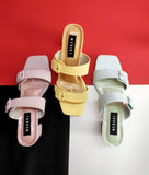 Zoey Lavender block Heel for women